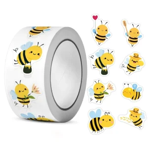 Custom Cute Animal Stickers Roll for Kids Reward Labels Waterproof Vinyl Cartoon Motivational Decals for Teachers Classroom