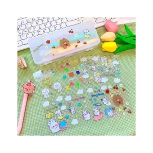 Custom Cute Cartoon Sticker Custom Crystal Company Logo Stickers Custom Decorative Clear Stickers