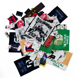 Custom Damask Personal Woven Labels Tape Textile Bags Shoes Clothing Garment Care Label Patch