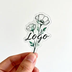 Custom Decorative Sticker Personalized Clear Sticker Transparent Flower Stickers Transparent Back Sticker Sheet