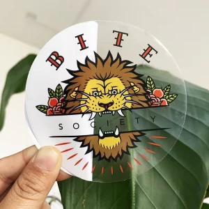 Custom Design Dye Cut Clear Vinyl Stickers Waterproof PVC Transparent Vinyl Stickers for Packaging