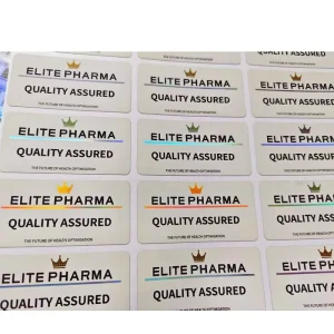 Custom Design Holographic Peptide 3ml 10ml Vial Label Quality Assured Sticker