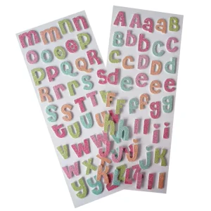 Custom Design Kawaii Sticker Sheet Eva Sponge Foam Puffy Sponge Cartoon Letter Stickers for Kids