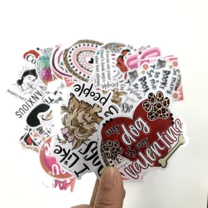 Custom Design Personalized Logo Printed Kawaii Kids Die Cut Label Stickers Adhesive PVC Waterproof Vinyl Logo Label Stickers