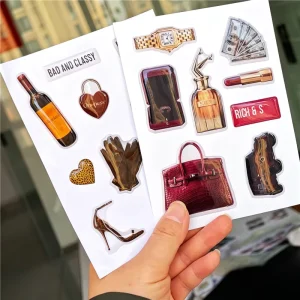 Custom Design Print Epoxy Resin 3D Decal Domed Sticker Sheets Labels A5 A6 Size for Car Logo Phone Case Wedding Gifts