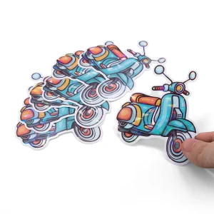 Custom Design Printed Logo Decal Holographic Car Stickers Waterproof Hologram Laser Vinyl Die Cut Cartoon Sticker