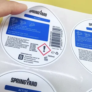Custom Design Product Labels Self Adhesive Vinyl Round Waterproof Sticker Matte Lamination Label Stickers