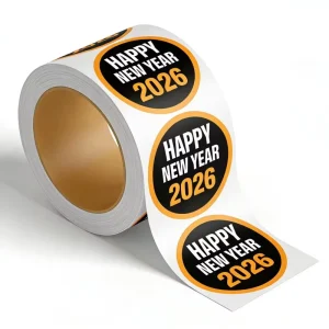 Custom Design Sticker Rolls Oil Proof Waterproof Self adhesive Circular Vinyl Sticker Rolls Sealing Labels