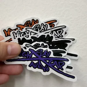 Custom Design Waterproof Holographic Stickers UV Self Adhesive PVC Vinyl Labels Anime Logo Die Cut Cartoon Sticker