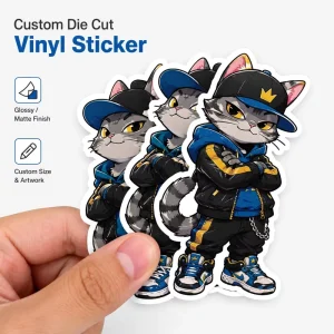 Custom Die Cut Anime Vinyl Sticker Label Eco Friendly Durable Glossy or Matte Self Adhesive Decal Personalized Single Stickers