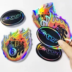 Custom Die Cut Holo Phone Back Scrapbook Marvel Bad Bunny Thank You Label Sticker For Small Business