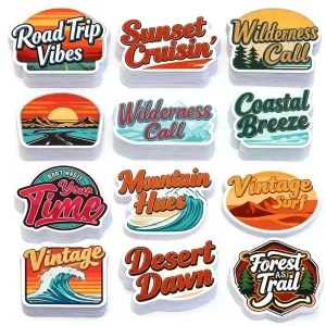 Custom Die Cut Logo Stickers Waterproof Vinyl Sticker Self Adhesive Printing Labels For Packaging