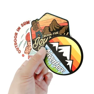 Custom Die Cut Printed Adhesive Vinyl Waterproof Round Logo Sticker for Photo Frame and Candle Craft Advertising Stickers