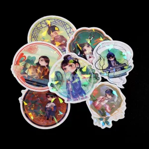 Custom Die Cut Printing Graffiti Stickers Thankyou Clear Holographic Vinyl Stickers