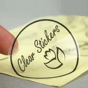 Custom Die Cut Round Clear Label Stickers With Logo