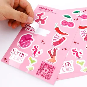 Custom Die Cut Sticker Paper Personalized Private Waterproof Adhesive Vinyl Logo Cartoon Kiss Cut Packaging Labels Custom