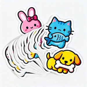 Custom Die Cut Stickers Waterproof Stickers UV Protection Outdoor Durable Adhesive Label PVC Vinyl Sticker Printing
