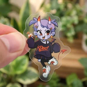 Custom Die Cut Transparent Stickers Waterproof Clear PET Vinyl Labels Glossy Matte Creative Shapes for Laptop Phone Decals