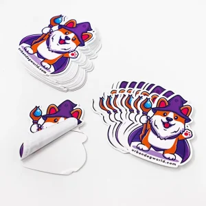 Custom Die Cut Vinyl Printing Adhesive Waterproof Label Anime Character Animal Shape Cartoon Stickers for Kids Candle Craft