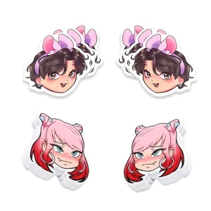 Custom Die Cut Vinyl Sticker Waterproof Business Printing Adhesive Logo Label Stickers With Cartoon Anime