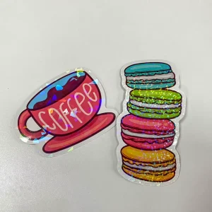 Custom Die Cut Vinyl Stickers Adhesive Waterproof Pvc Printing Label Company Logo Design Shiny Cartoon Stickers