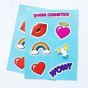 Custom Die Cut Vinyl Stickers Printing Adhesive Waterproof PVC Label Company Logo Design Cartoon Stickers