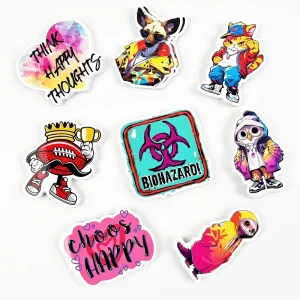 Custom Die Cut Vinyl Stickers Printing Adhesive Waterproof PVC Label Logo Sticker Custom Design Cartoon Sticker for Kids