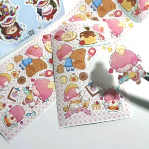 Custom Die Cut Vinyl Stickers Roll Waterproof Adhesive Packaging Labels for Baby Products Toys Gifts & Craft with UV Protection