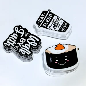 Custom Die Cut Vinyl Stickers Waterproof And UV Resistant For Commercial Crafts And Gifts Adhesive Type