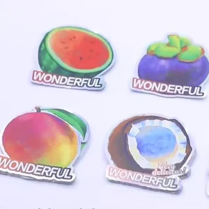 Custom Die Cut Vinyl Stickers with UV Printing Waterproof Cartoon Logo Labels for Promotion Grocery Use