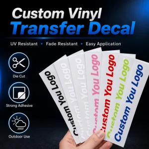 Custom Die Cut Vinyl Transfer Decals Custom Logo UV Resistant Stickers for Outdoor Use