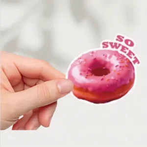 Custom Donut DIY Stickers High Quality PVC Stickers Vinyl Strong Adhesive Cute Tampe proof Label Stickers