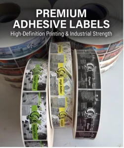Custom Durable Adhesive Labels Self Adhesive Stickers Waterproof Packaging Labels Custom Printing