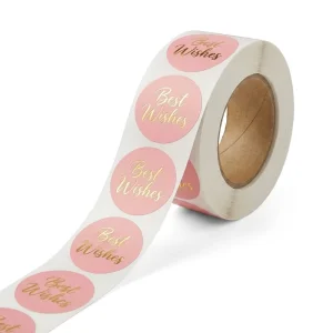 Custom Durable Grocery Gift Thank You Labels Kraft Paper Adhesive Stickers for Baked Goods Packaging Personalised Printed Logo