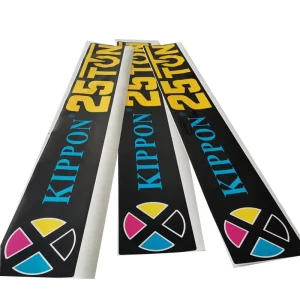 Custom Durable Outdoor Use Sticker Weatherproof UV Resistant Lettering Large Size Machinery Heavy Duty Equipment Label Stickers