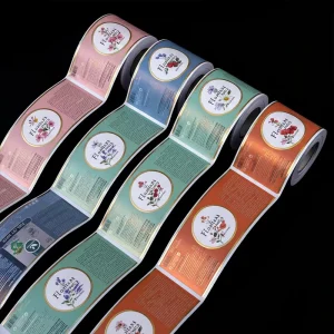 Custom Durable Shampoo Waterproof Vinyl Sticker Roll Logo Skincare Cosmetic Food Packaging Adhesive Label Printing for Promotion