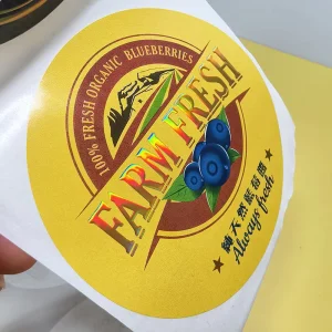Custom Durable UV Coating Labels Waterproof Tactile Embossing Metallic Accents Hot Stamping Stickers