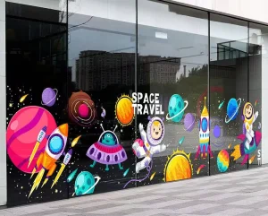 Custom Easy Peel off Removable Transparent Vinyl Static Cling Window Sticker for Home Decoration B