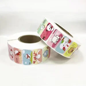 Custom Eco-Friendly Full Color Adhesive Label Sticker Printed on Vinyl Roll Paper Label Printing