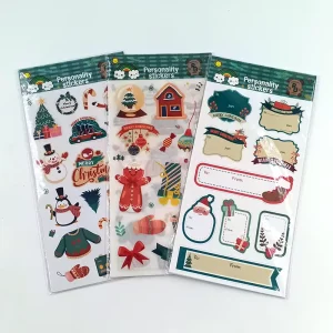 Custom Eco Friendly Waterproof Tear Resistant Die Cut Self Adhesive Gloss Varnishing Paper Stickers Family Meow Decoration