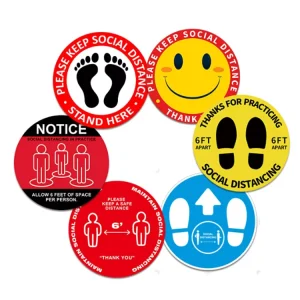 Custom Eco-Solvent Printed PVC Vinyl Floor Decals Self-Adhesive Indoor/Outdoor Advertising Decorative Stickers for Indoor