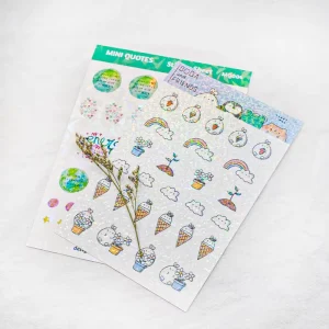 Custom Eco friendly Adhesive Cartoon Logo Sticker Vinyl Sticker Sheet Decorative Sticker Sheet