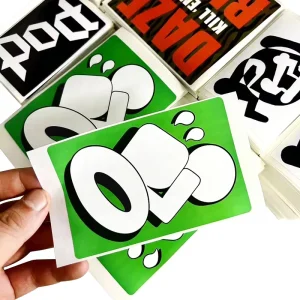 Custom Egg Shell Sticker Sheets Colorful Personalized Logo Printing Vinyl Graffiti Stickers Destructible Eggshell Stickers