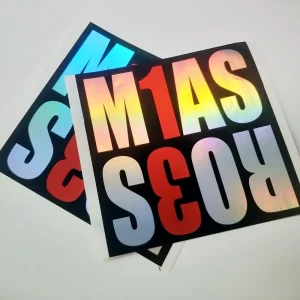 Custom Eggshell Sticker Waterproof Holographic Vinyl Sticker Personalized Graffiti Destructible Laser Black Eggshell Sticker