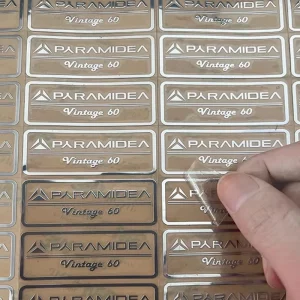 Custom Electroforming Badge Metallic Silver 3d Decal Red Gold Brand Name Logo Electroformed Nickel Label Metal Transfer Stickers