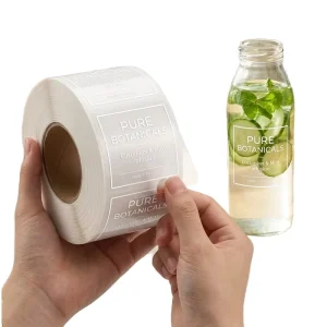 Custom Food Beverage Private logo Design Label Printing PVC clear Label Stickers Bottle Packaging Waterproof Transparent Label