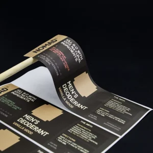 Custom Food Beverage Retro Printing PVC Water Jar Label Stickers Bottle Packaging Waterproof Adhesive Label