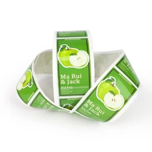 Custom Food Waterproof Self Adhesive Vinyl Bottle Sticker Label UV Printing Glass Bottle Clear PVC Juice Drink Label