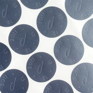 Custom Frosted Vinyl Label Stickers Printing Embossed Bottle Cap Stickers