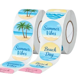 Custom Gift Sticker Logo Self Adhesive Paper Stickers Can Jar Decoration Logo Printing Thank You Sticker